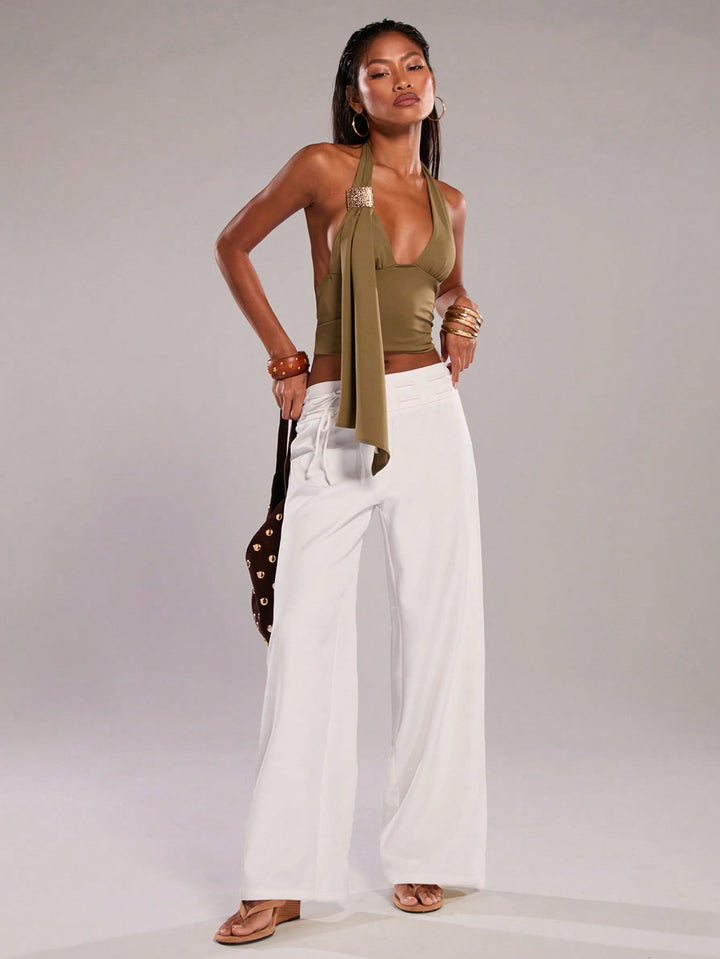 Pantaloni SHEIN, alb