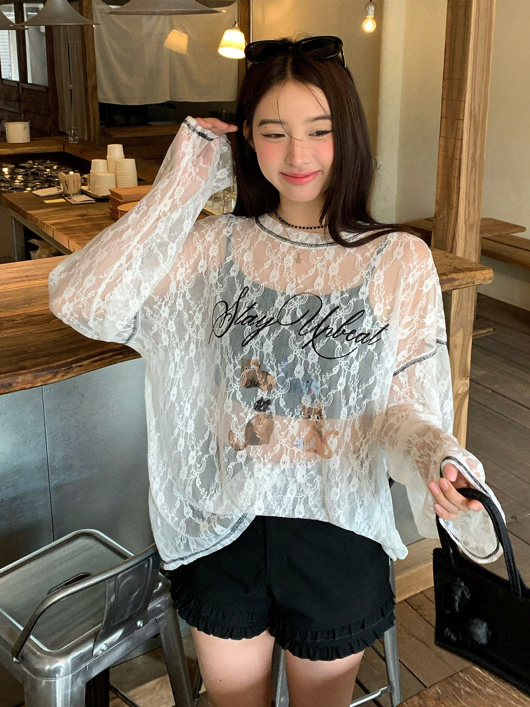 Top SHEIN, alb