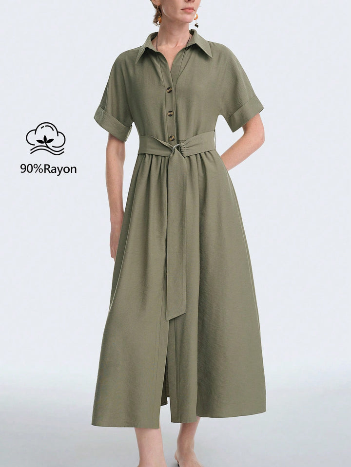 Rochie maxi SHEIN, kaki