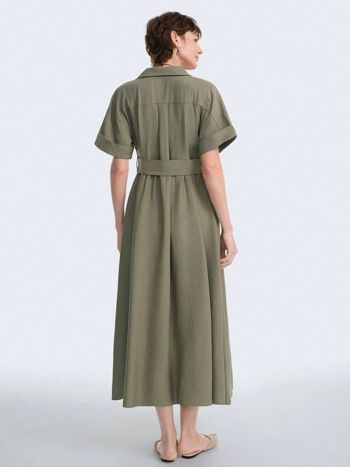 Rochie maxi SHEIN, kaki