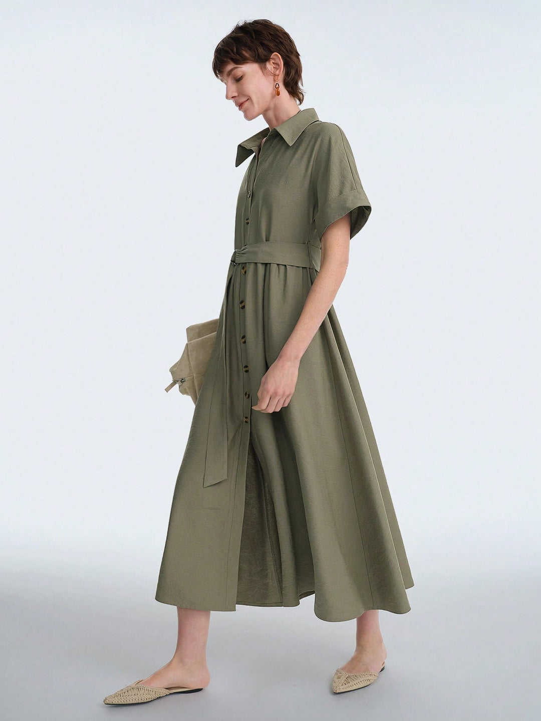 Rochie maxi SHEIN, kaki