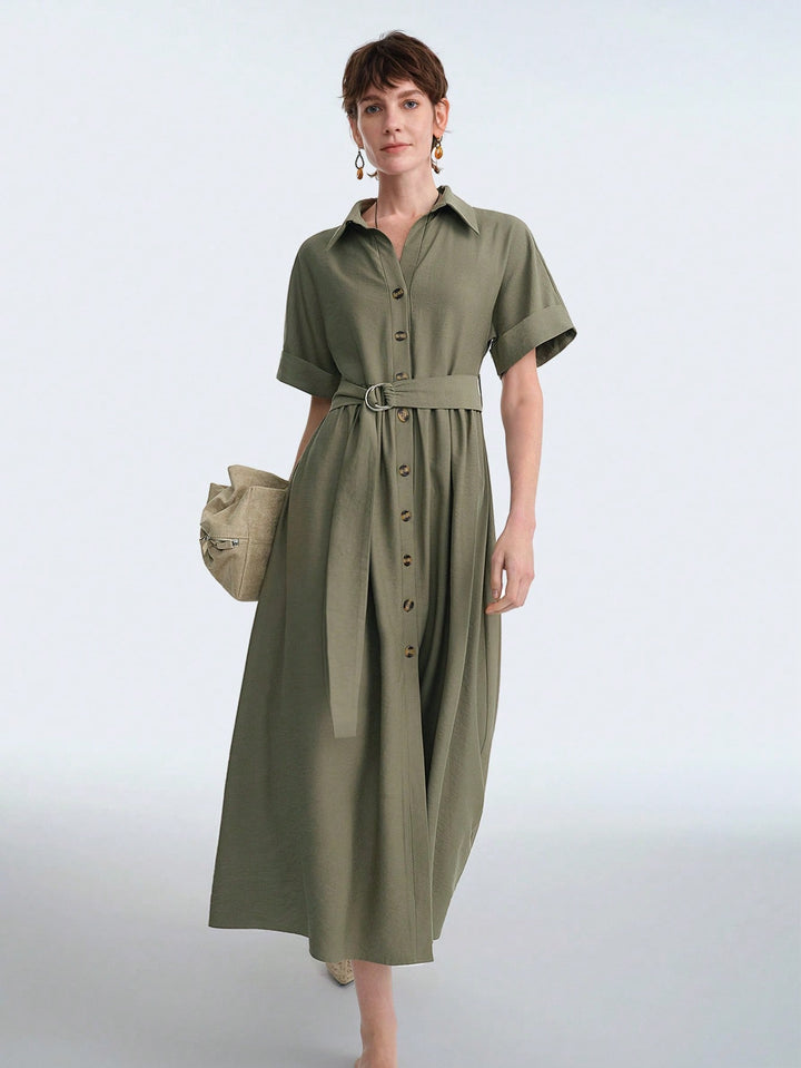 Rochie maxi SHEIN, kaki