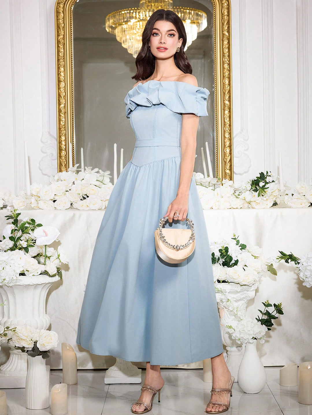 Rochie maxi SHEIN, albastru