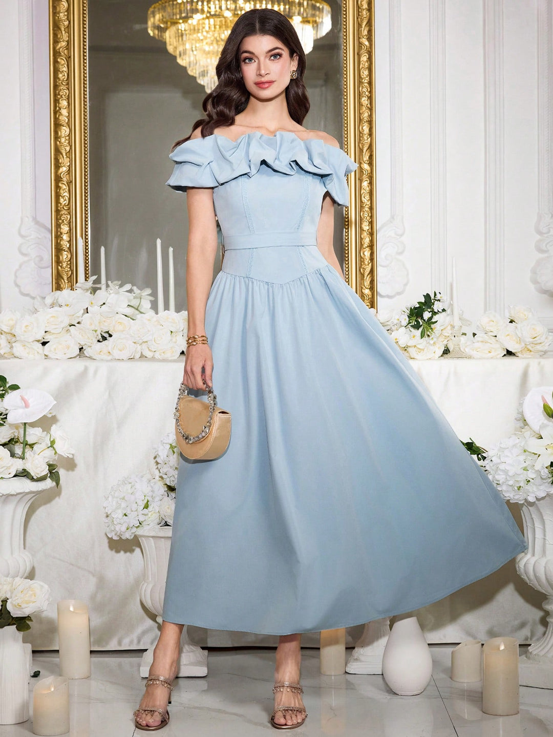 Rochie maxi SHEIN, albastru