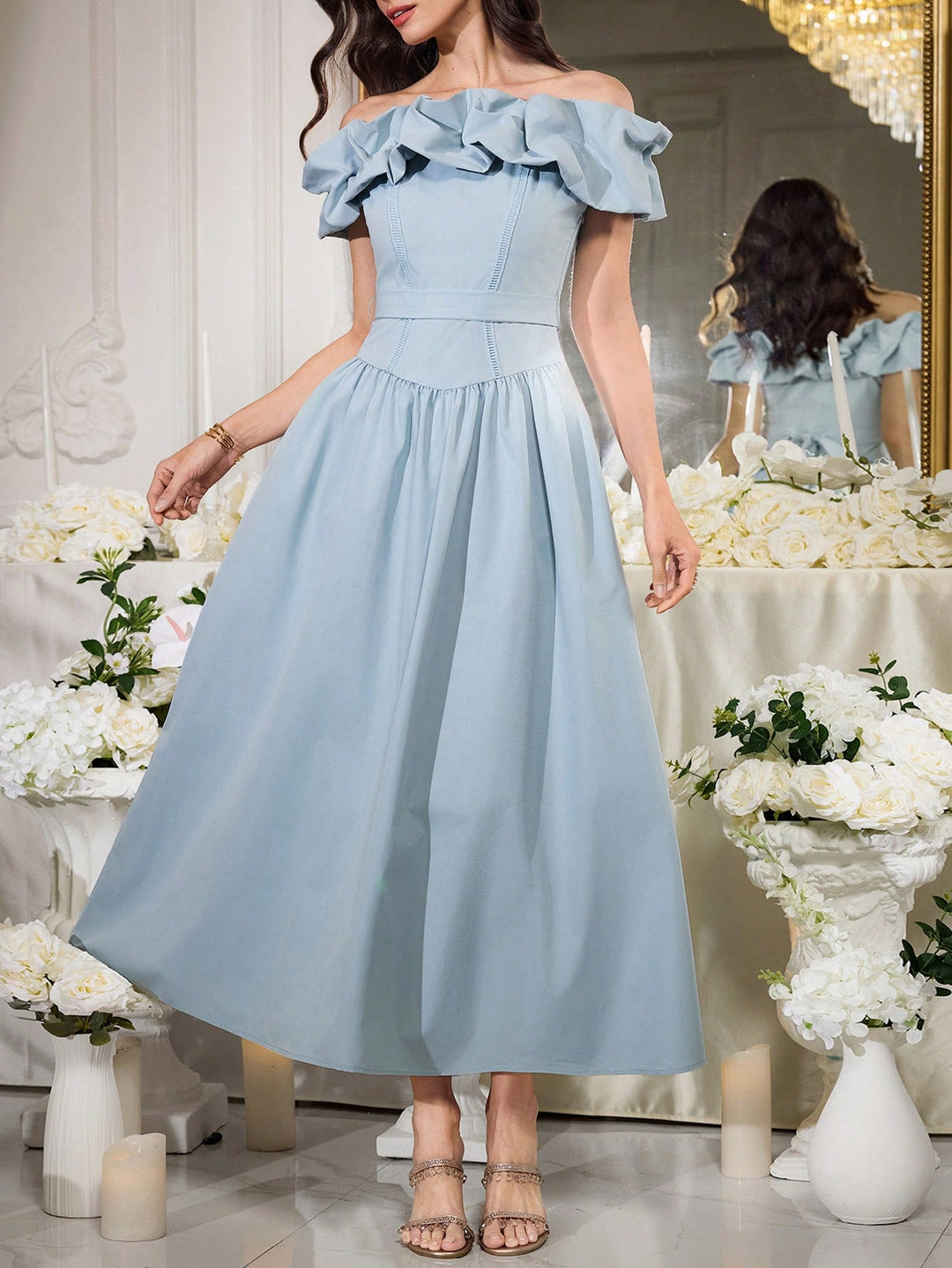 Rochie maxi SHEIN, albastru