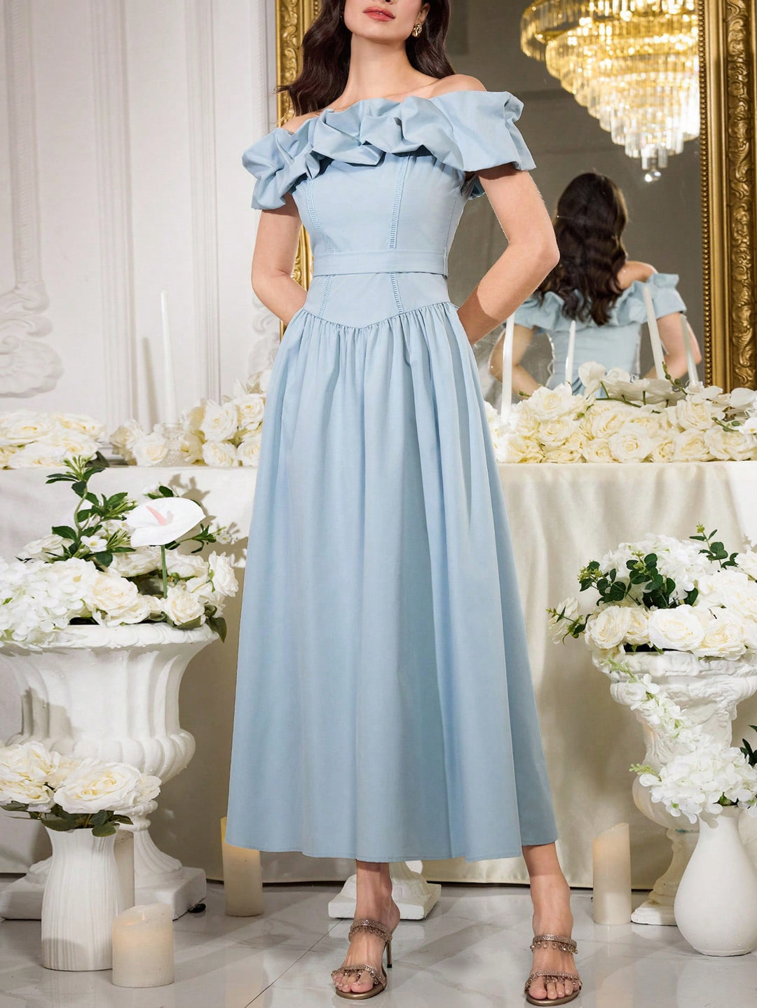 Rochie maxi SHEIN, albastru