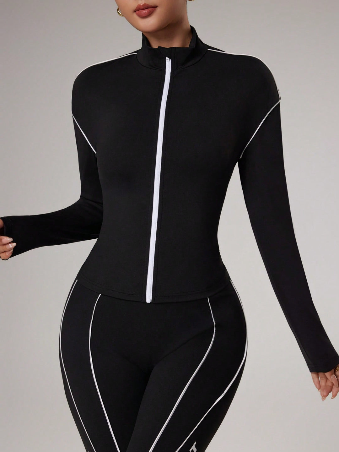 Jachetă sport SHEIN, negru