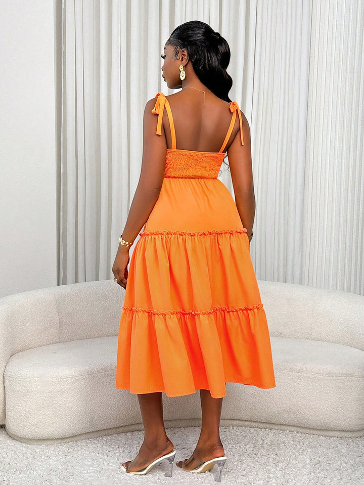 Rochie maxi SHEIN, portocaliu