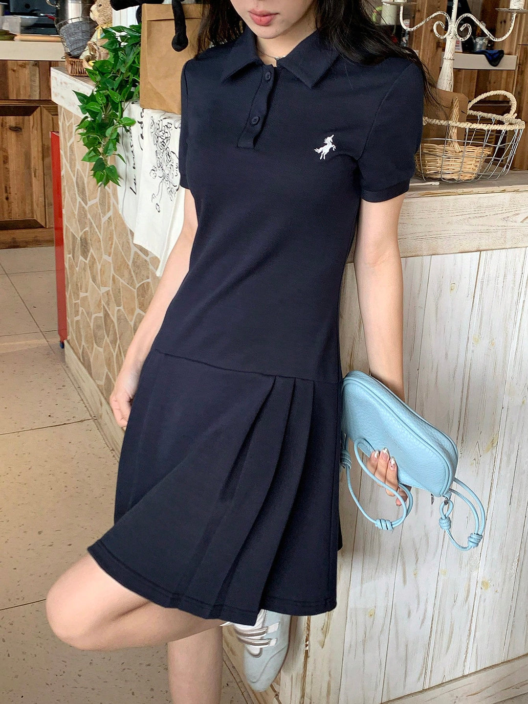 Rochie scurtă SHEIN, albastru