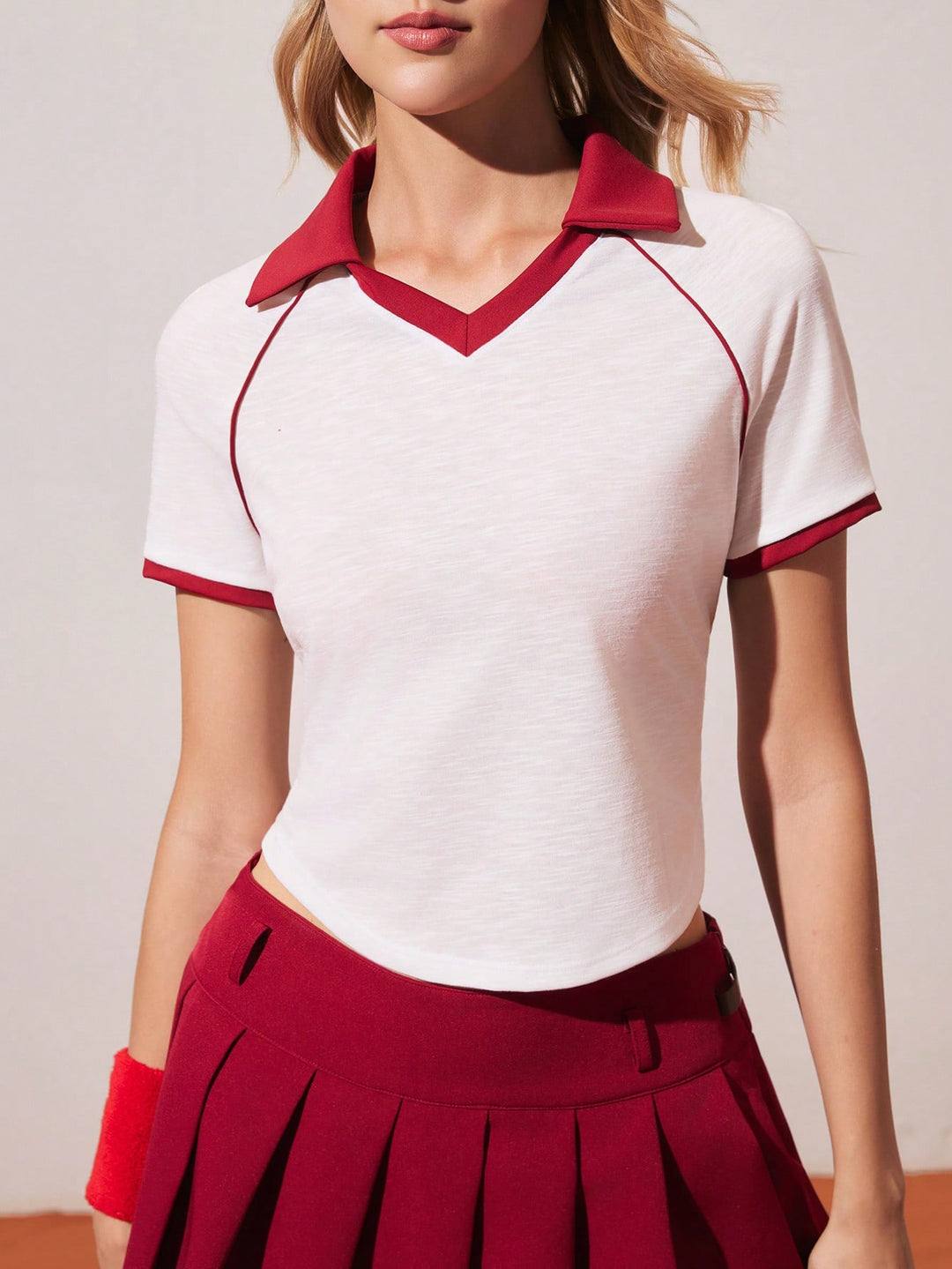 Tricou polo sport SHEIN, alb