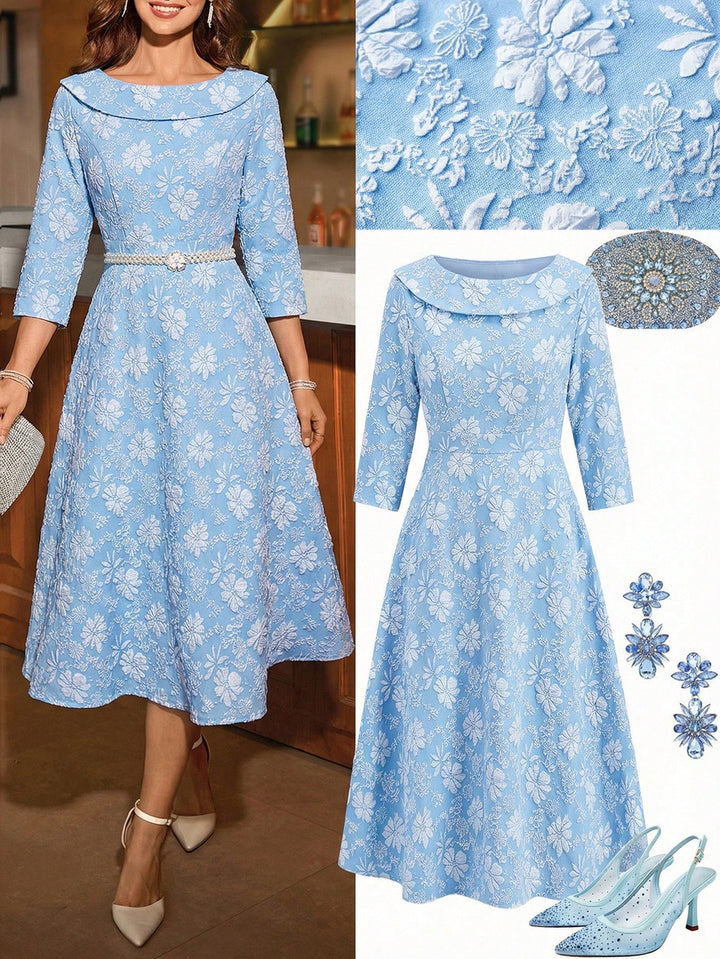 SHEIN kék midi ruha
