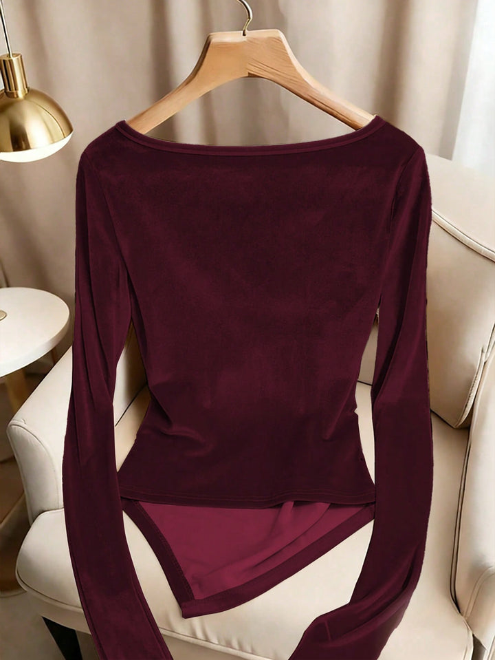 Tricou SHEIN, vișiniu