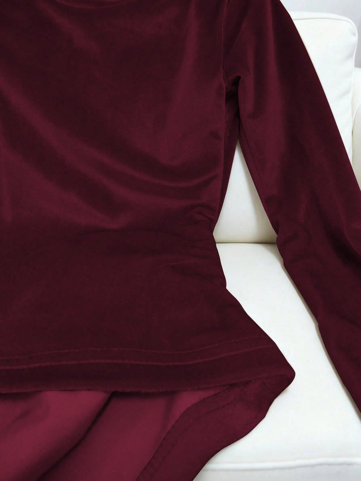 Tricou SHEIN, vișiniu
