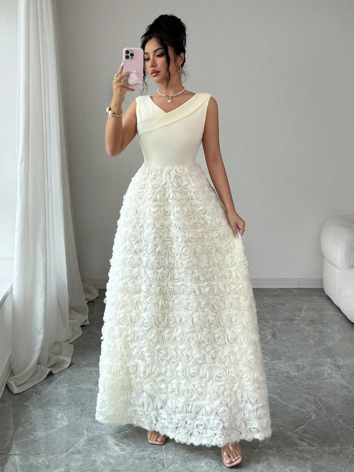 Rochie maxi SHEIN, bej