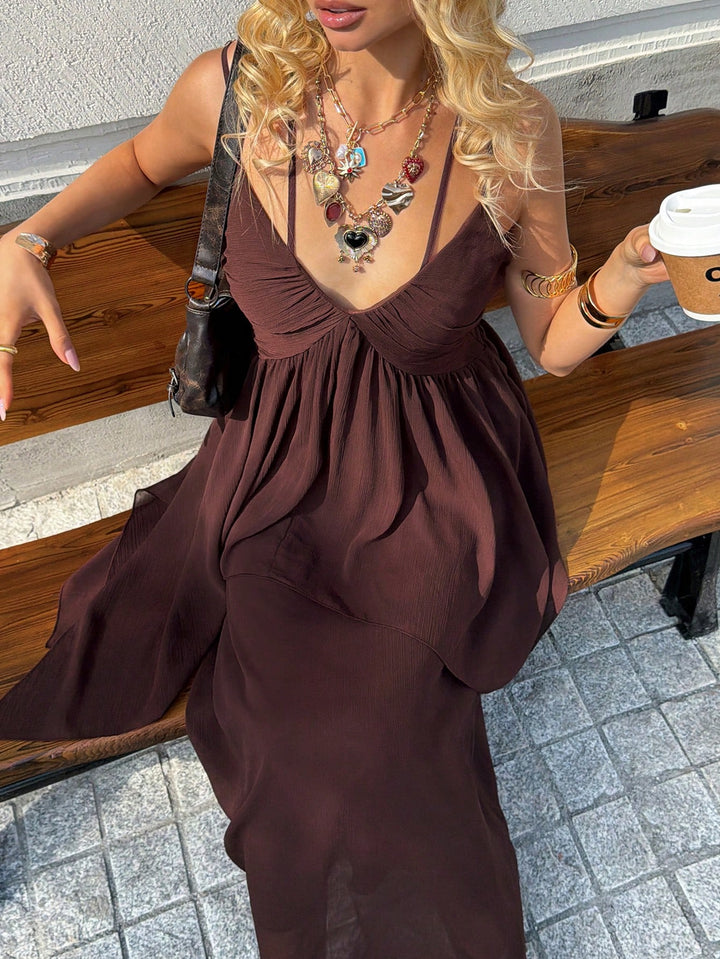 Rochie midi SHEIN, vișiniu