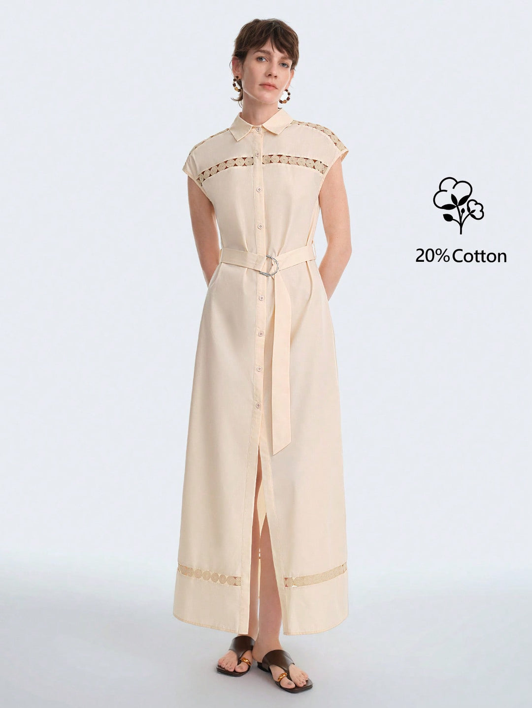 Rochie maxi SHEIN, kaki
