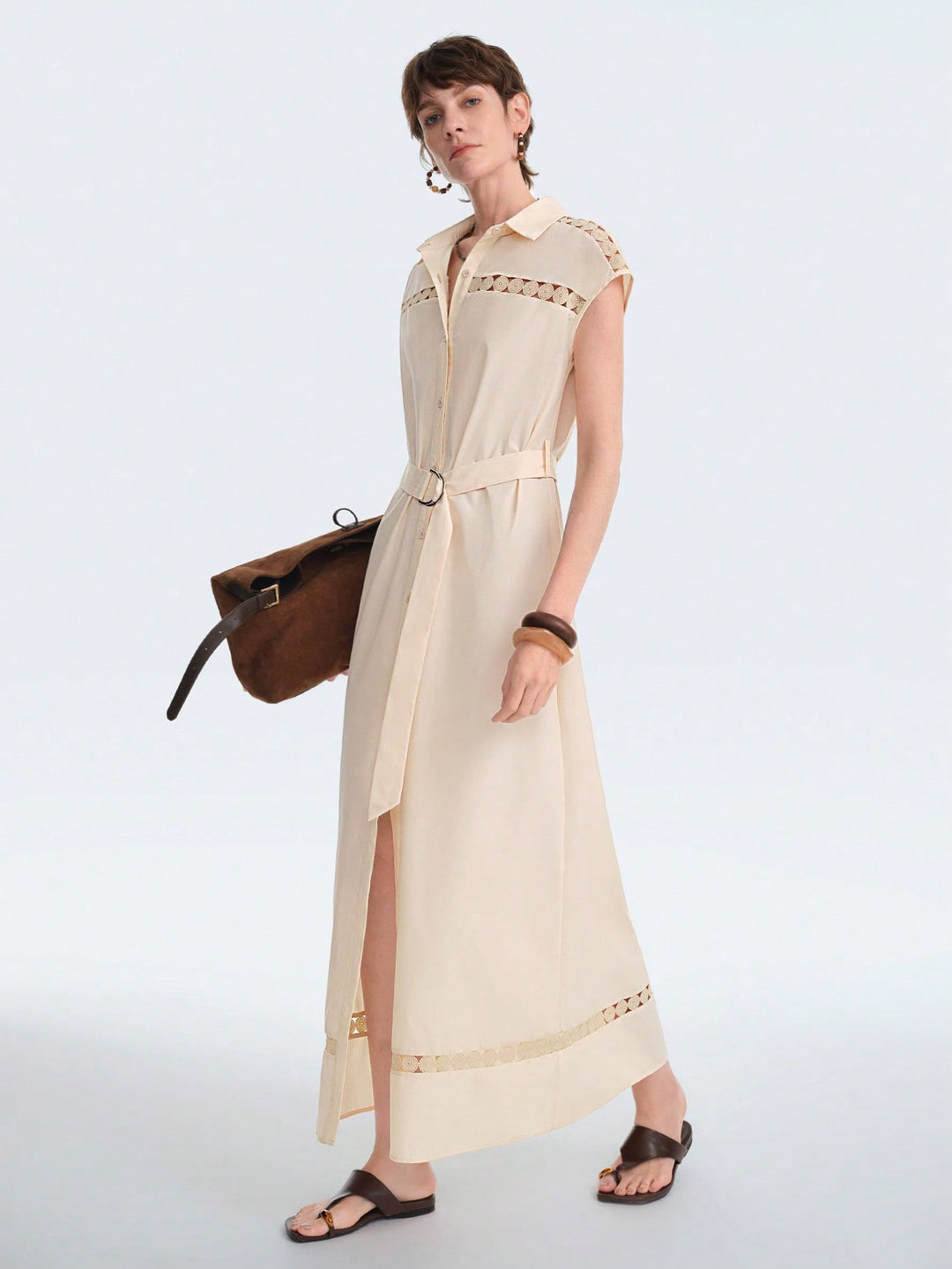 Rochie maxi SHEIN, kaki