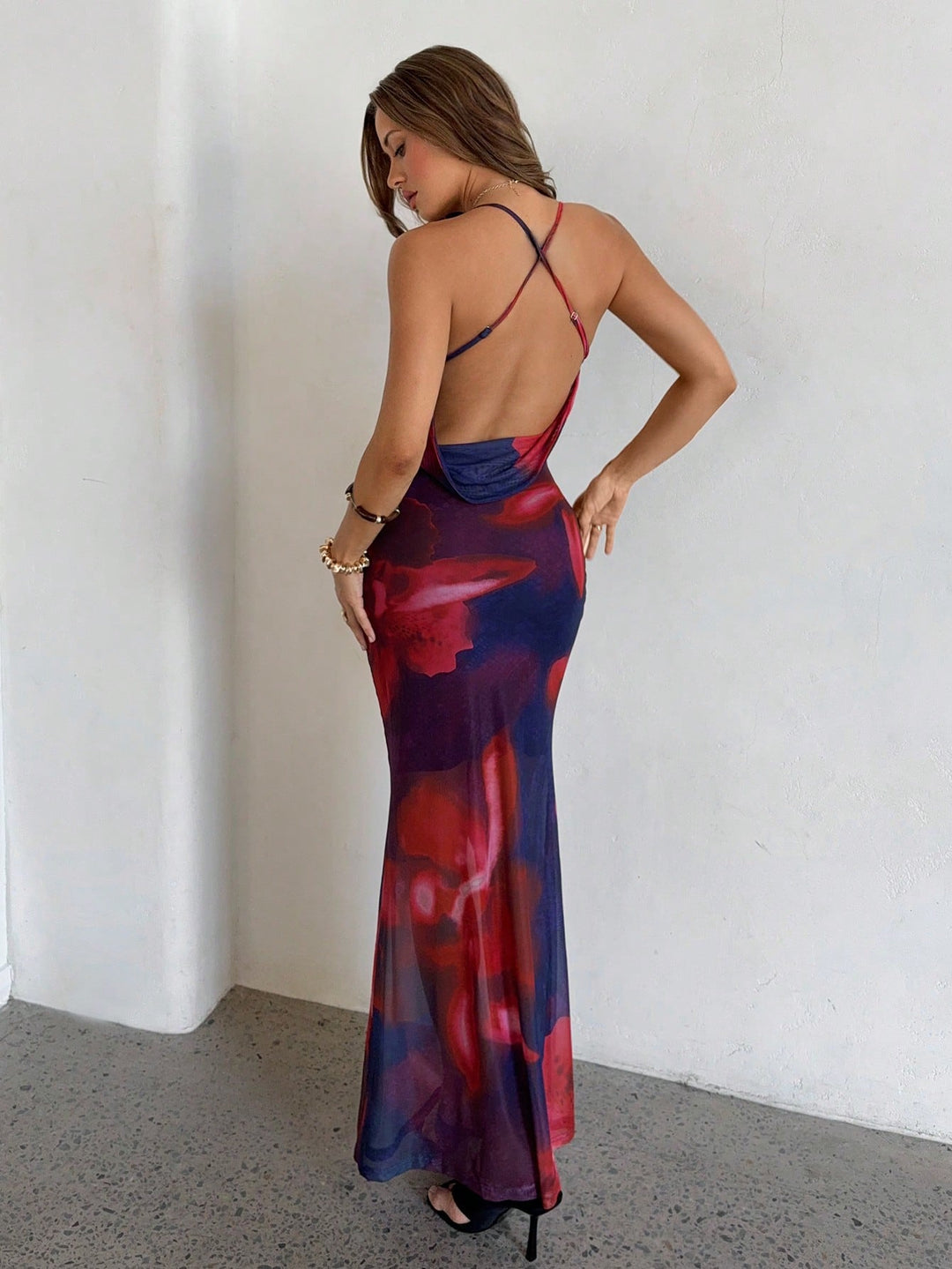 Rochie maxi SHEIN, mix culori