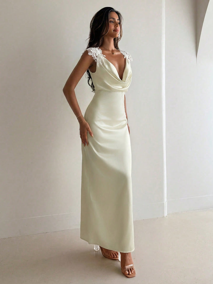SHEIN Maxi Dress, Beige