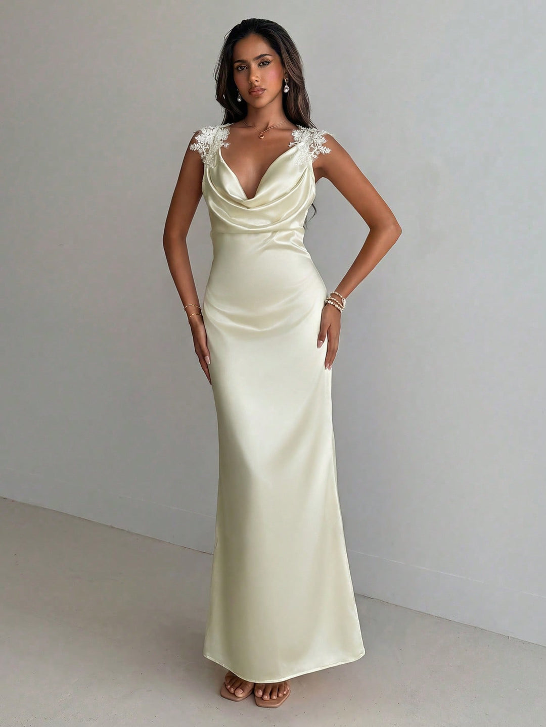 SHEIN Maxi Dress, Beige