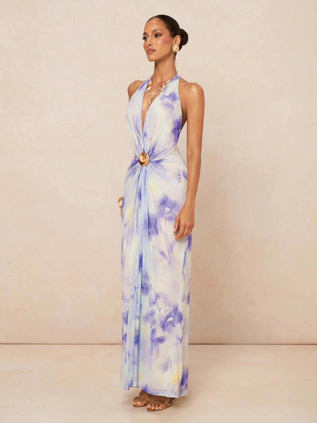 SHEIN maxi ruha, bézs