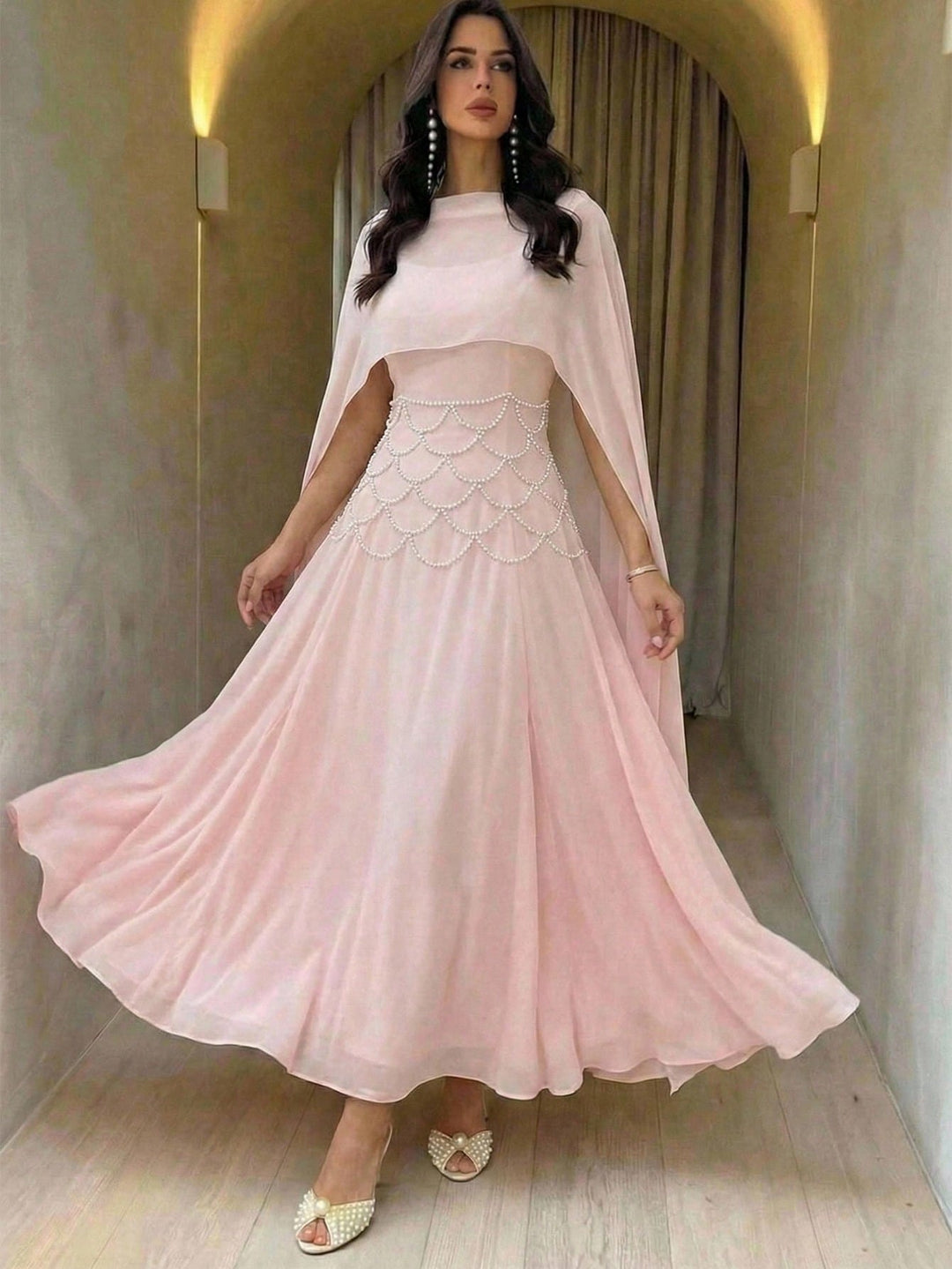 Rochie maxi SHEIN, roz