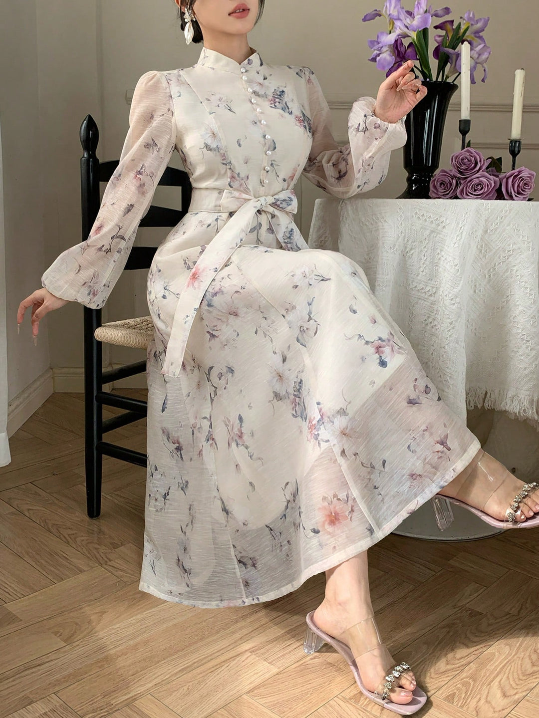 Rochie midi SHEIN, roz