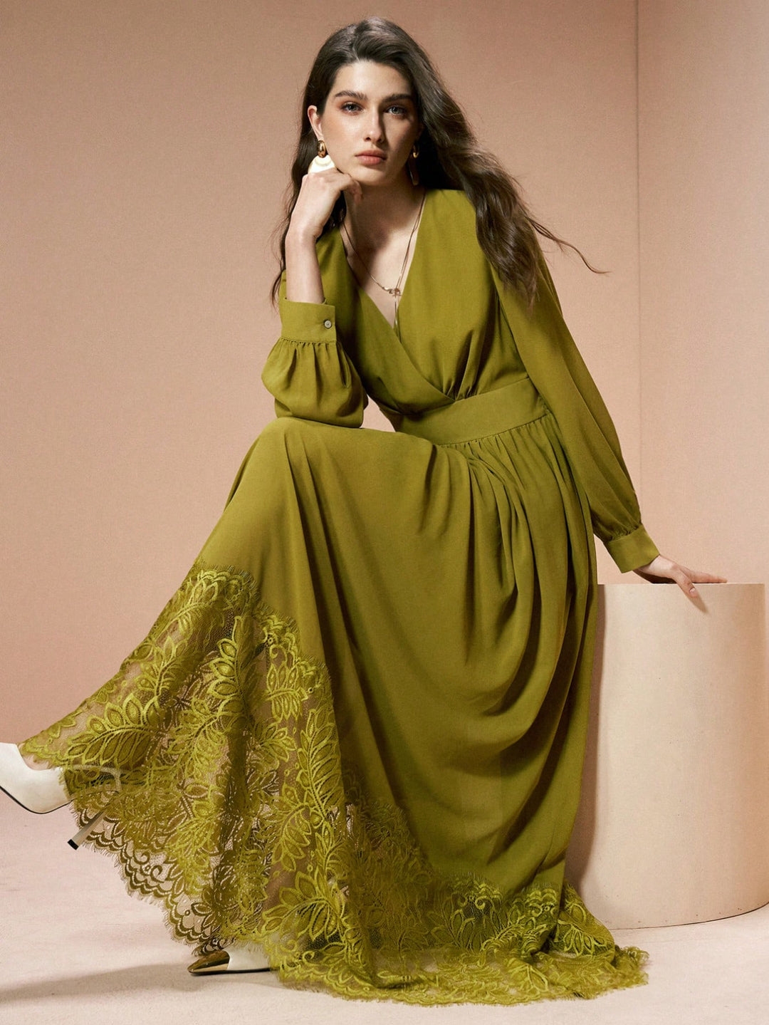 Rochie maxi SHEIN, verde
