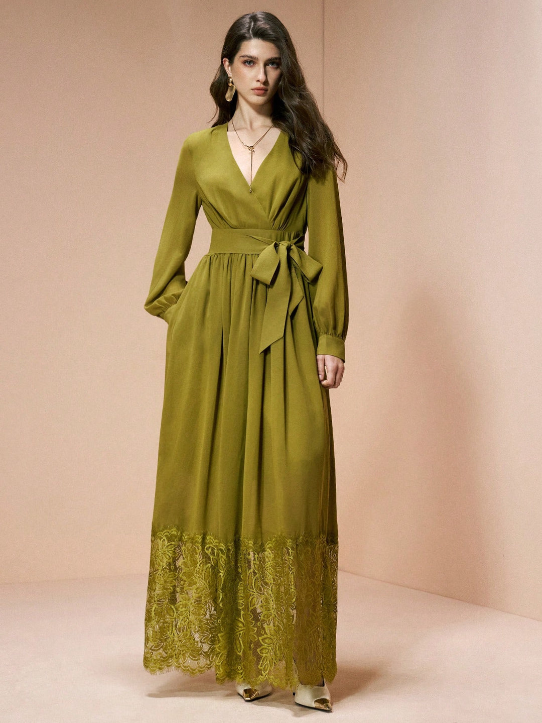 Rochie maxi SHEIN, verde