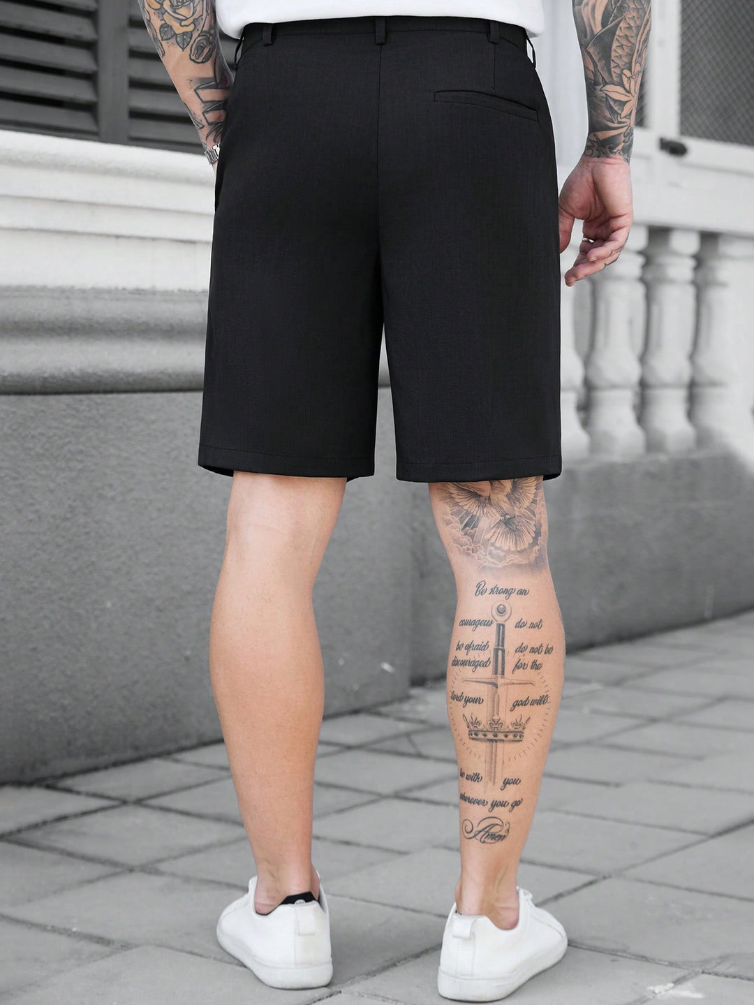 Pantaloni scurți SHEIN, negru