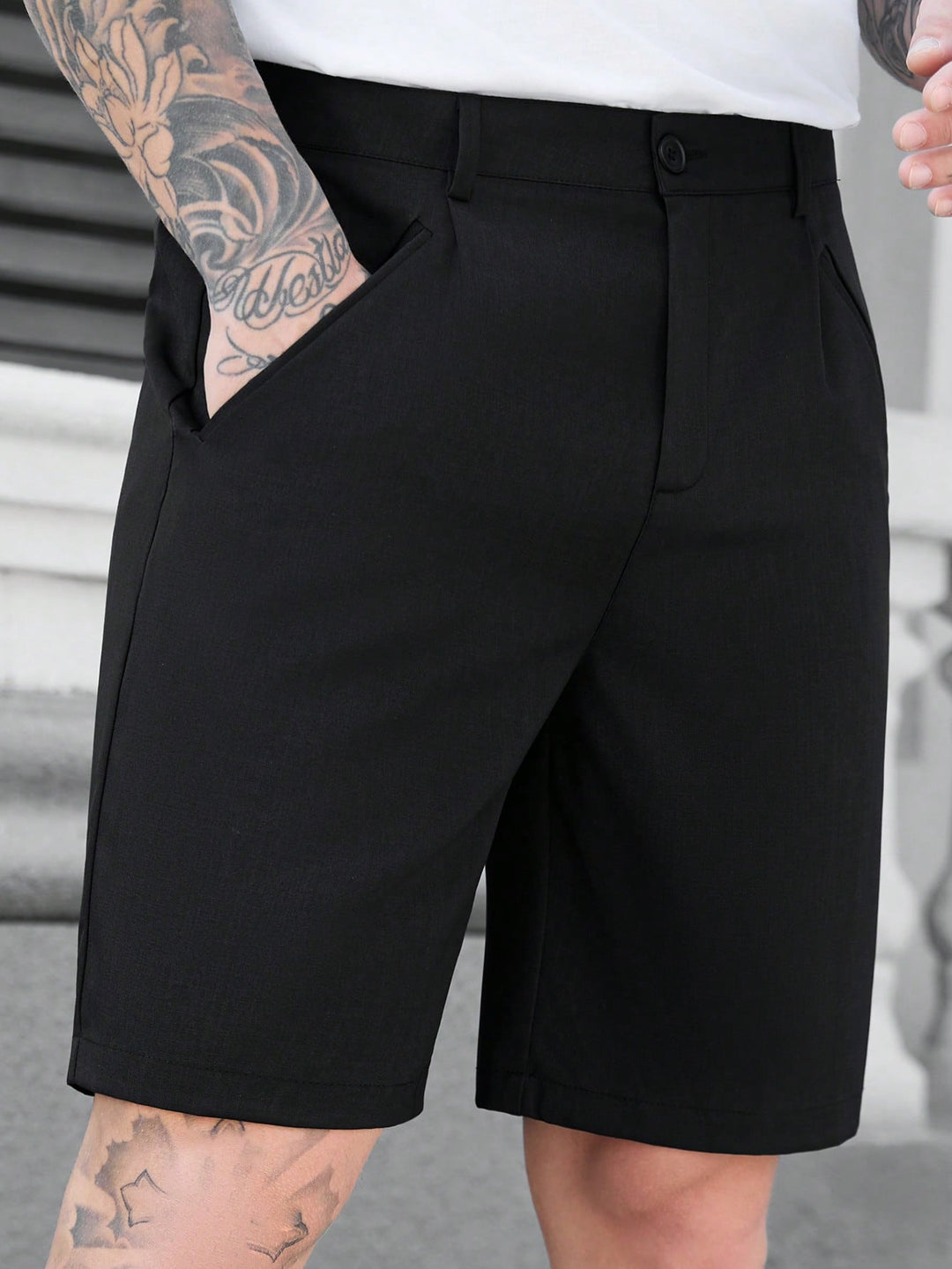 Pantaloni scurți SHEIN, negru