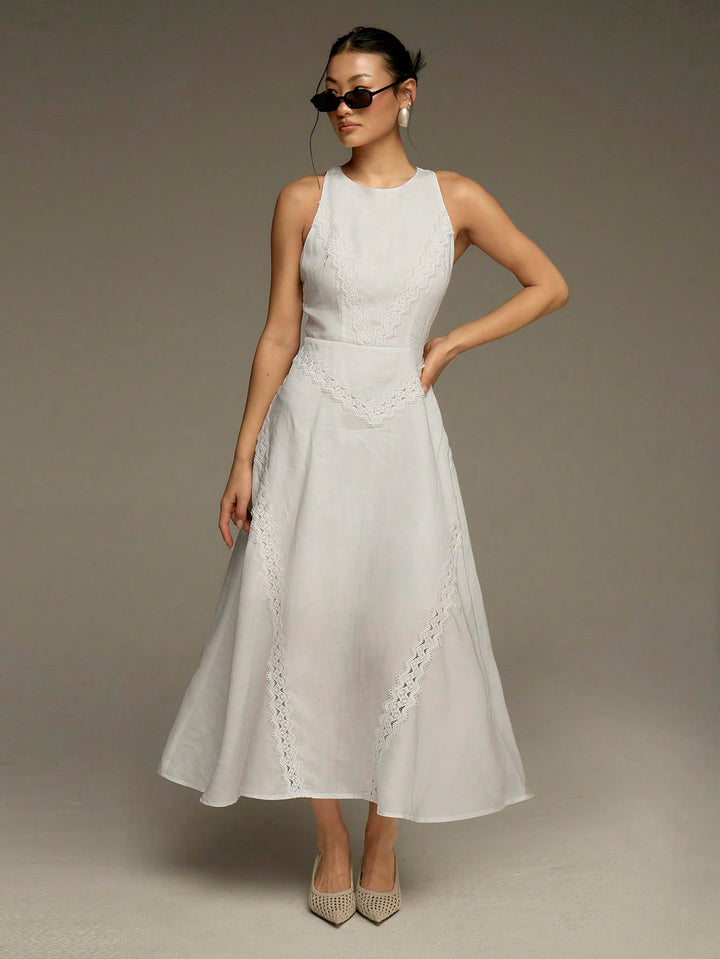Rochie midi SHEIN, alb