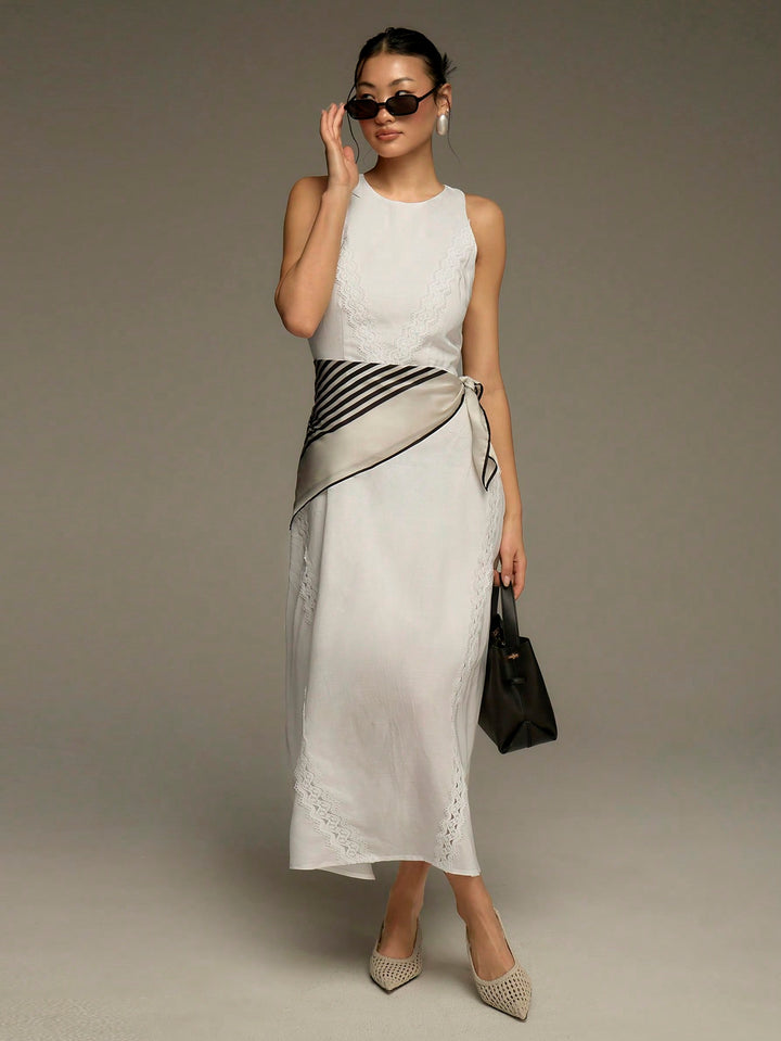 Rochie midi SHEIN, alb