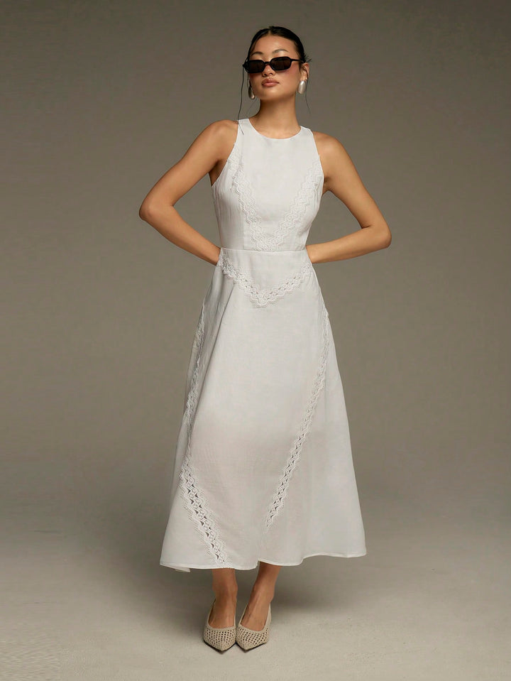 Rochie midi SHEIN, alb