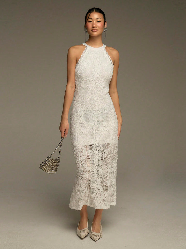 Rochie midi SHEIN, alb