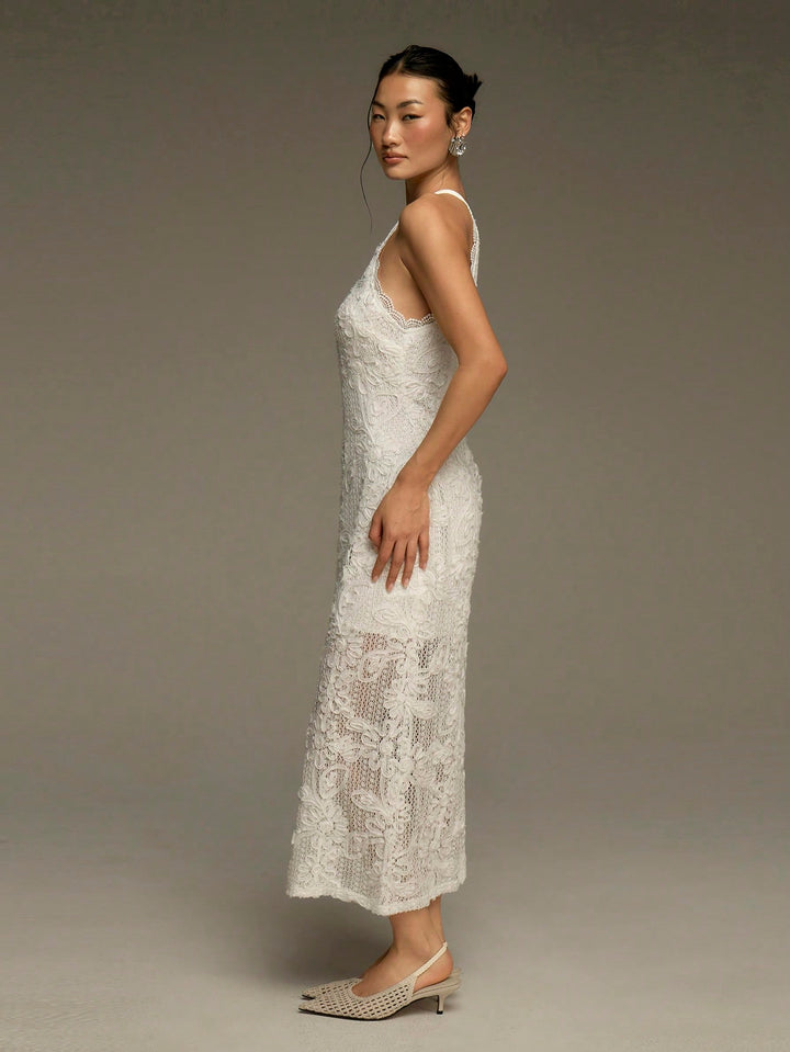 Rochie midi SHEIN, alb