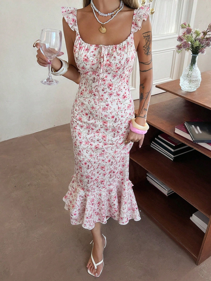 Rochie midi SHEIN, roz