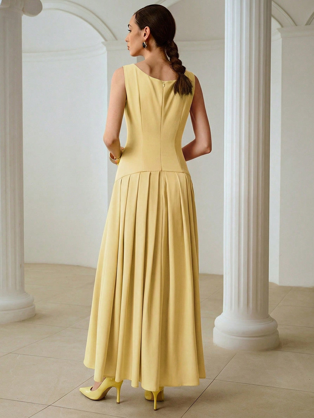 Rochie maxi SHEIN, galben