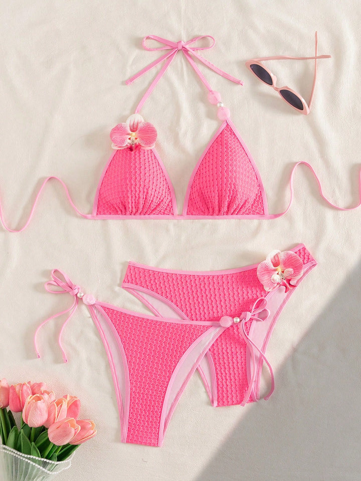 Set bikini SHEIN, roz