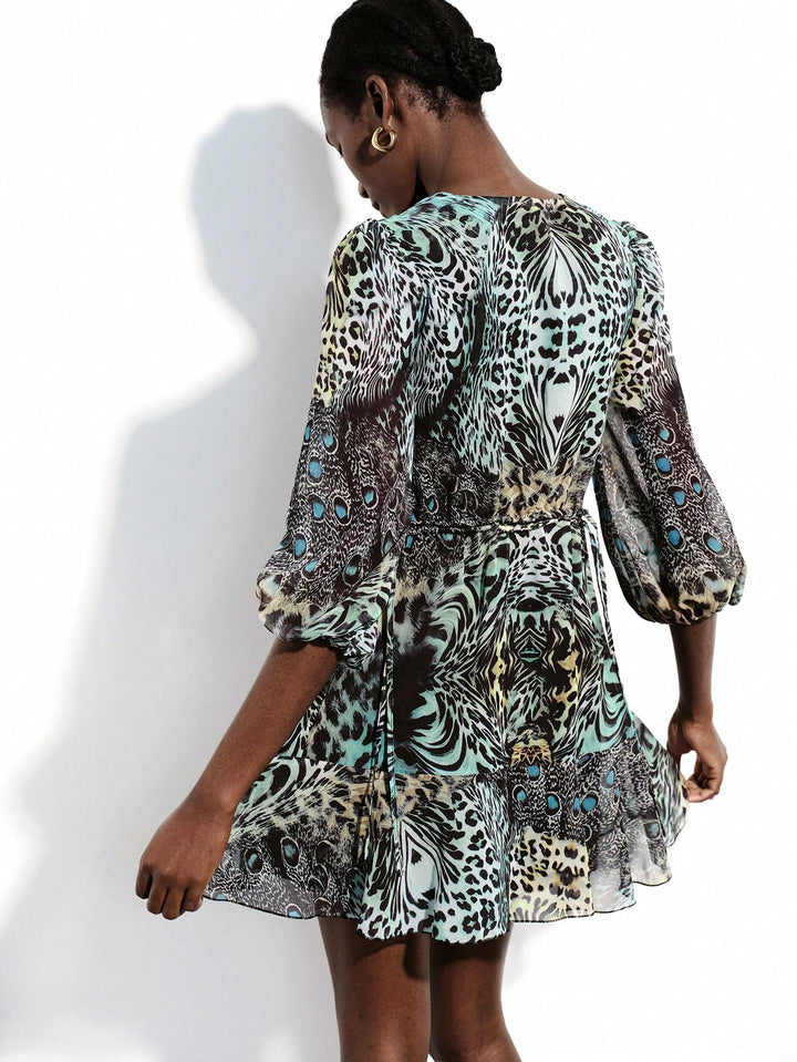 Rochie midi SHEIN, mix culori