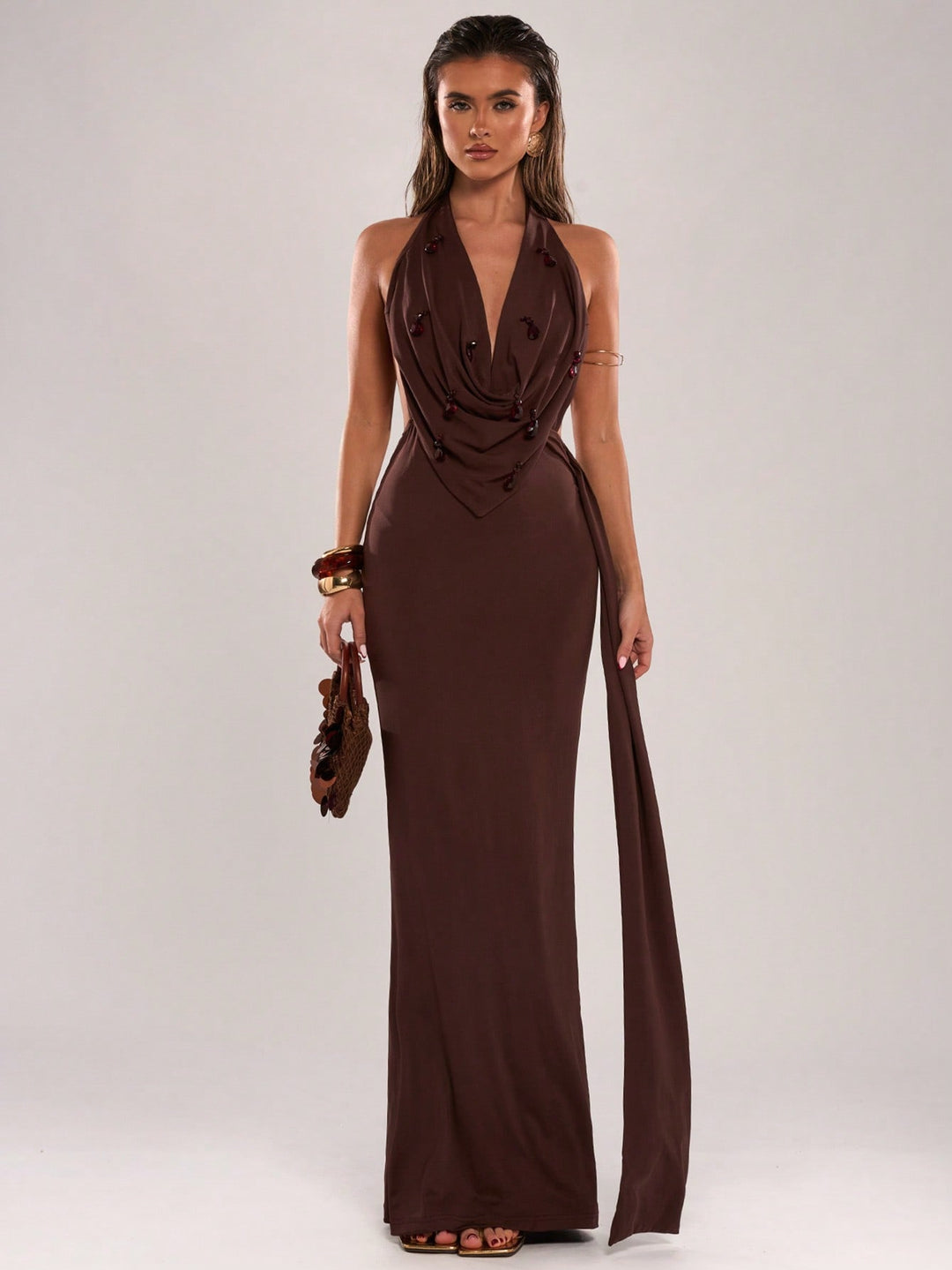 Rochie maxi SHEIN, turcoaz