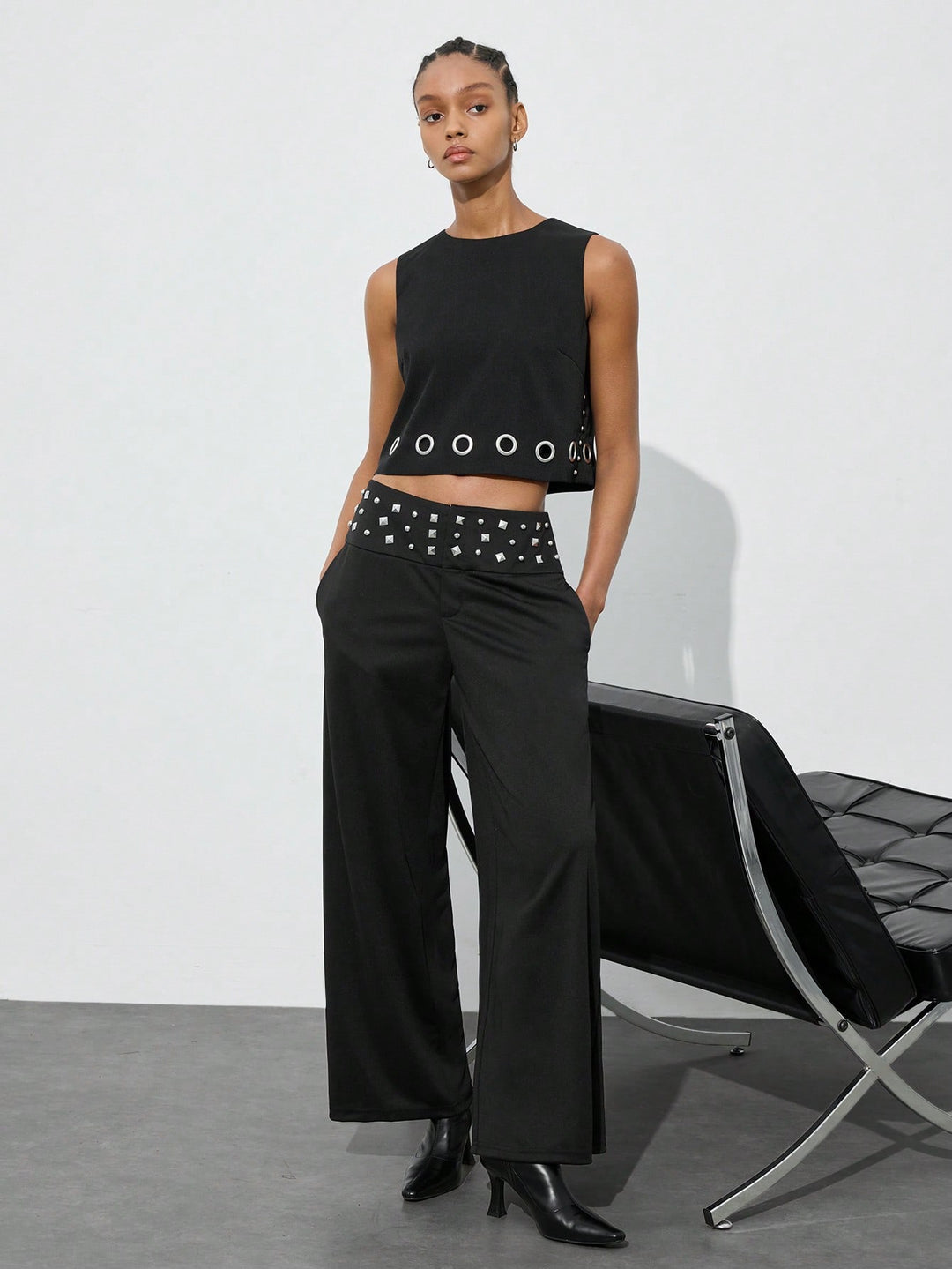 Pantaloni SHEIN, negru