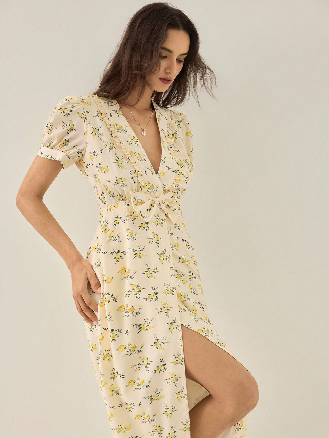 Rochie maxi SHEIN, galben