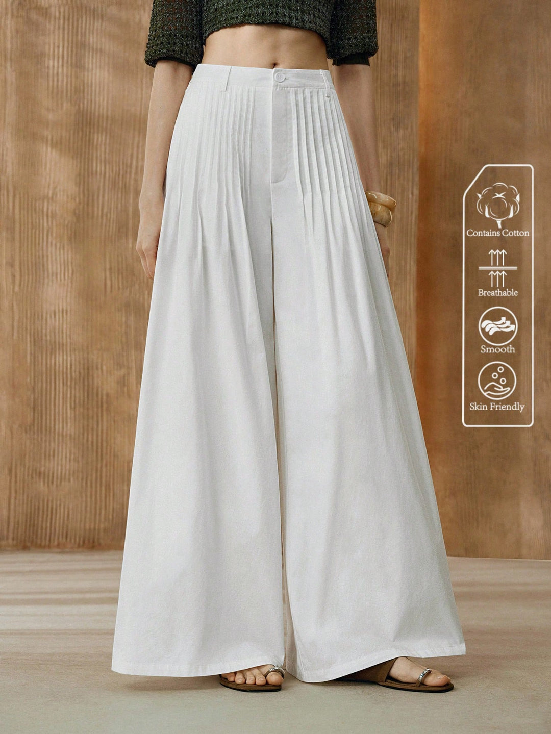 Pantalon SHEIN, alb