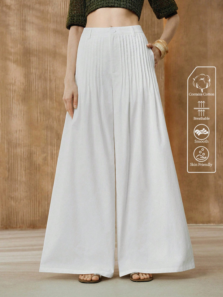 Pantalon SHEIN, alb