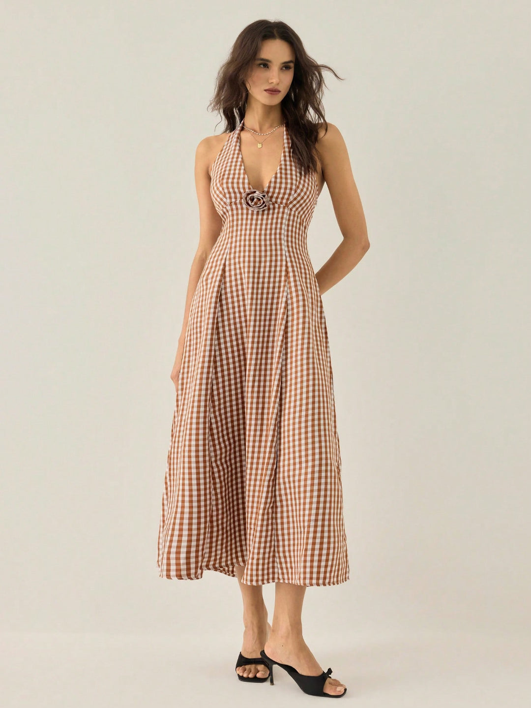 Rochie maxi SHEIN, maro