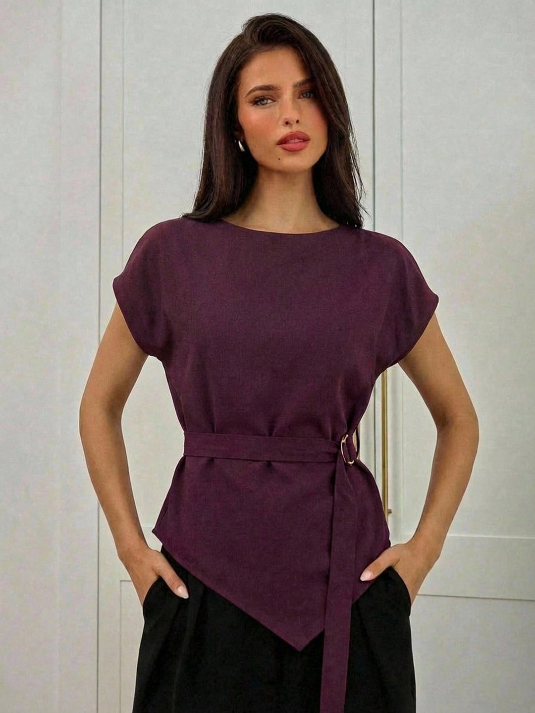 Bluza SHEIN, vișiniu