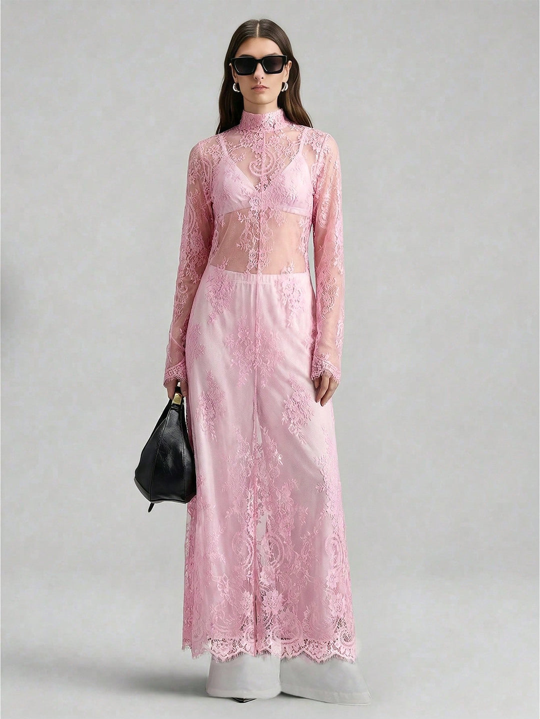 Rochie maxi SHEIN, roz