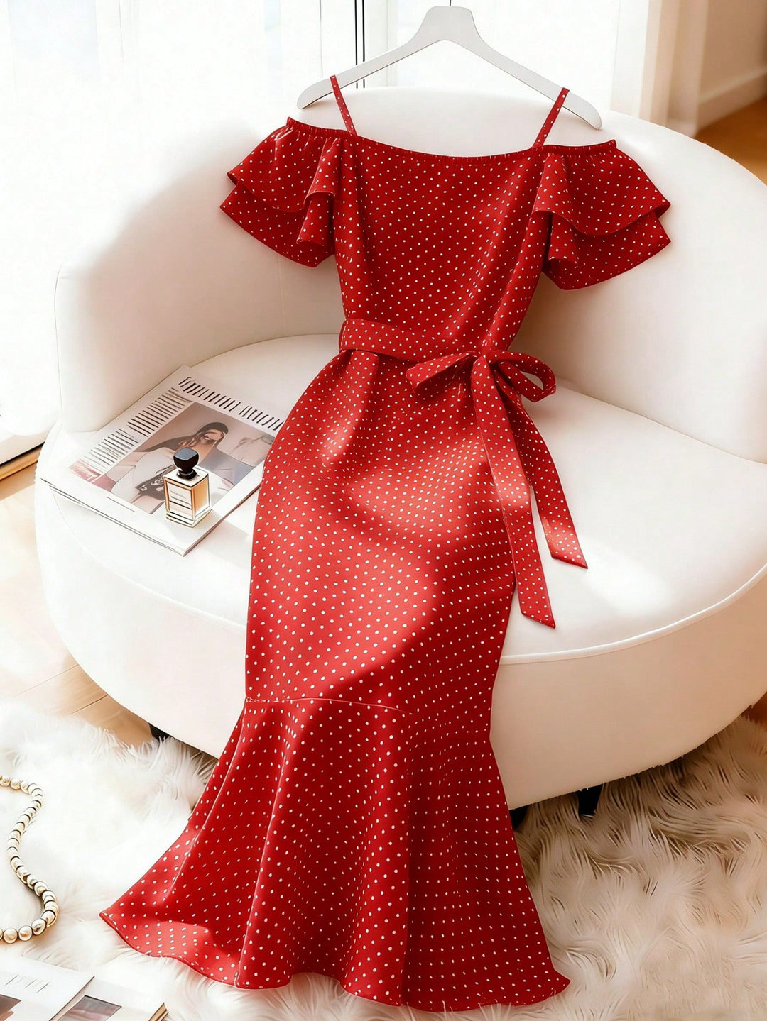 Rochie maxi SHEIN, roșu