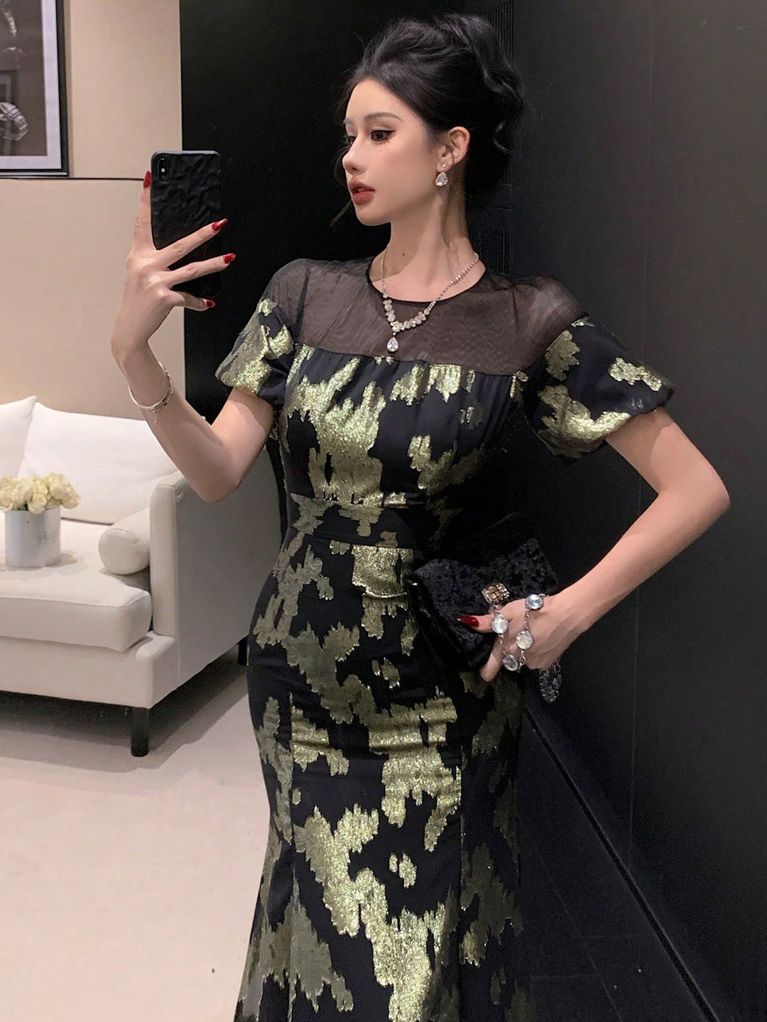 Rochie midi SHEIN, negru